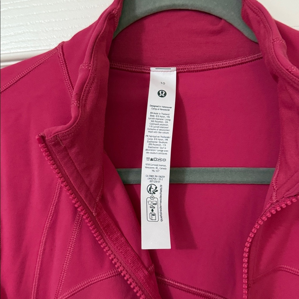 Lululemon Raspberry coulis define Jacket - Picture 2 of 6